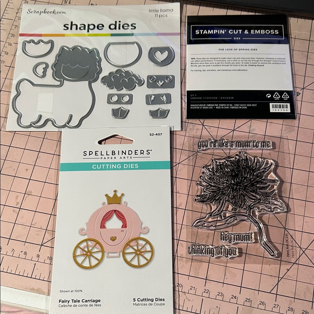 Scrapbook Little Llama Shape Dies - spellbinders princess carriage, misc stamp